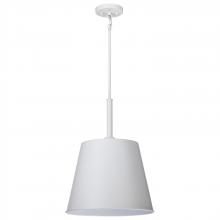  60/7948 - Alexis 1 Light Large Pendant; Matte White Finish