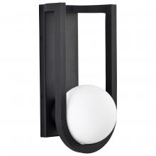  62/1620 - Cradle; 6W LED; Large Wall Lantern; Matte Black with White Opal Glass