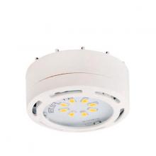  3580LED-PLW-C - Single White LED Puck Light: 8 LED, 3000K, 320 Lumens, 4W, with connector cord