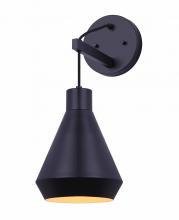  IWF1020A01BK - BYCK, 1 Lt Wall Fixture, 60W Type A, 7" W x 17.75" H x 10.5" D