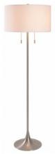  IFL2122B61GD - Clara 2 Light Floor Lamp with Gold Finish and White Shade