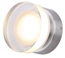  LWL296A05BN - BENNI 5.375 in. 1 Light Brushed Nickel Integrated LED Wall Light with Clear Acrylic Shade, Adjustabl