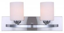  IVL370A02CH-O - Hampton, 2 Lt Vanity, Flat Opal Glass, 100W Type A, 18" x 8 1/2" x 6 1/2"