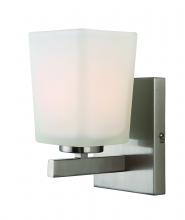  IVL472A01BN - Hartley, IVL472A01BN, 1 Lt Vanity, Flat Opal Glass, 100W A, Easy Connect, 4 .75" x 8 .5" x 6