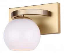  IVL1169A01GDP - MONROE 6.25 in. 1 Light Gold Sconce with Opal Glass Shade