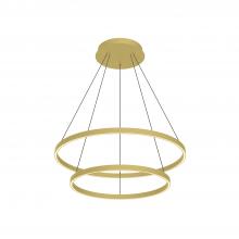  CH87832-BG - Cerchio 32-in Brushed Gold LED Chandeliers