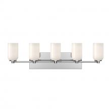  VL57732-CH/GO - Nola 31-in Chrome/Glossy Opal Glass Socket Vanity Light