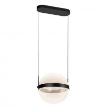  PD75912-BK/LG-3CCT-UNV - Pisces 12-in Black/Light Guide LED Pendant