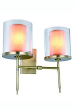  1504W16BB - Bradford 2 light Burnished Brass Wall Sconce