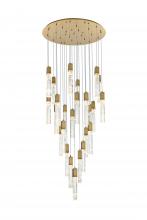  2089G42SG - Aurora 42 inch Chandelier in Satin Gold