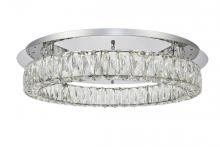  3503F26C - Monroe LED Light Chrome Flush Mount Clear Royal Cut Crystal