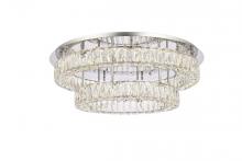  3503F30L2C - Monroe 30 Inch LED Double Flush Mount in Chrome