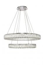  3503G32C - Monroe Integrated LED Chip Light Chrome Chandelier Clear Royal Cut Crystal