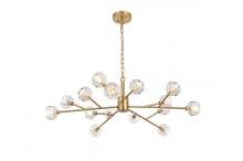  3509D42G - Graham 15 Light Pendant in Gold