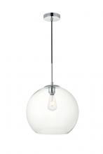  LD2216C - Baxter 1 Light Chrome Pendant With Clear Glass