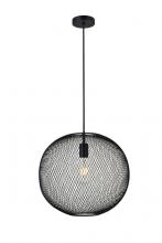  LD2252BK - Kenna 1 Light Black Pendant With Clear Glass