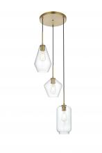  LD2268SG - Gene 17.5 Inch Pendant Clear Shade in Satin Gold