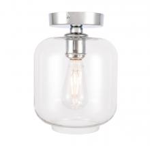  LD2270C - Collier 1 light Chrome and Clear glass Flush mount