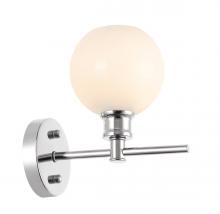  LD2311C - Collier 1 light Chrome and Frosted white glass Wall sconce