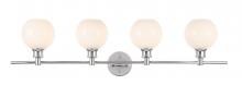  LD2323C - Collier 4 light Chrome and Frosted white glass Wall sconce