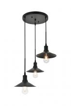  LD4033D20BK - Etude 3 light black Pendant