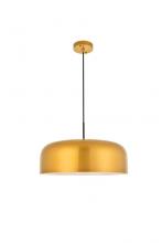  LD4073D19SG - Etude 1 light satin gold and black Pendant