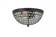  LD5012F13MB - Taye 3 light Matte Black Flush Mount