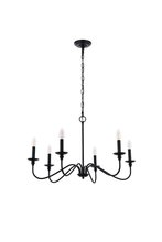  LD5056D30MB - Rohan 30 Inch Chandelier in Matte Black