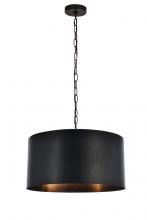  LD6015D20BK - Miro Collection Pendant D20 H11.75 Lt:3 Vintage Black Finish