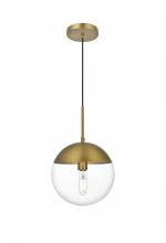  LD6033SG - Eclipse 10 Inch Pendant Clear Shade in Chrome