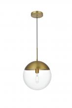  LD6039SG - Eclipse 12 Inch Pendant Clear Shade in Chrome