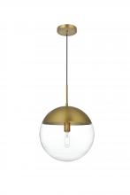  LD6045SG - Eclipse 14 Inch Pendant Clear Shade in Chrome