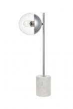  LD6107C - Eclipse 1 Light Chrome Table Lamp With Clear Glass