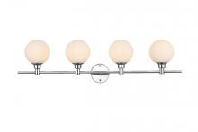  LD7317W38CH - Cordelia 4 light Chrome and frosted white Bath Sconce