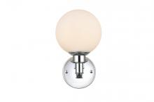  LD7317W6CH - Cordelia 1 light Chrome and frosted white Bath Sconce