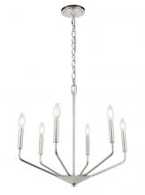  LD8027D22C - Enzo 6 light Chrome pendant