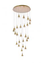  3825D42SG - Amherst 42 Inch LED Chandelier in Satin Gold