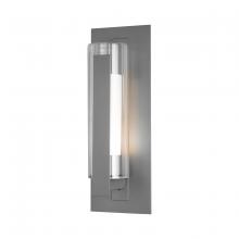  307282-SKT-78-ZU0658 - Vertical Bar Fluted Glass Medium Outdoor Sconce