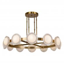  CH320050VBAR - Alonso 50-in Vintage Brass/Alabaster LED Chandeliers