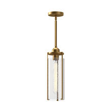  PD536107AGWC - Belmont 7-in Aged Gold/Clear Water Glass 3 Lights Pendant