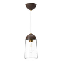 Alora Lighting PD542207AGWT - Emil 6-in Aged Gold/Walnut 1 Light Pendant