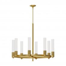  CH416108BG - Rue 38-in Brushed Gold 8 Lights Chandeliers