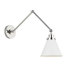  CW1151MWTPN - Wellfleet Double Arm Cone Task Sconce