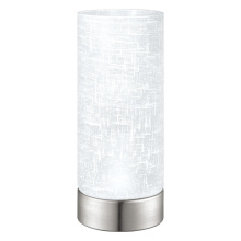 Eglo 202272A - 1 LT Table Lamp w/ Matte Nickel Finish & Cream Linen Shade