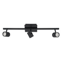 Eglo 203397A - 3 LT Fixed Track Light w/ Black Finish & Black Adjustable Lamp Heads