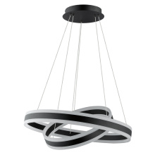 Eglo 203953A - 2 LT LED Circular Open Pendant w/ Black Finish & White Acrylic Diffuser