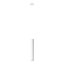 Eglo 204896A - 1 LT Pendant w/ White Finish & White Cylinder Shade