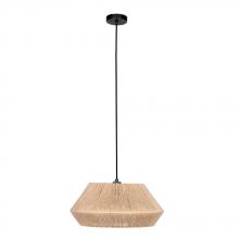 Eglo 206081A - 1 LT Dual - Pendant or Ceiling Black Finish w/ Textile Thread Shade