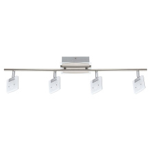 Eglo 31372A - 4 LT Integrated LED Fixed Track light w/ Chrome Finish & Satin Acrylic Adjustable Shades