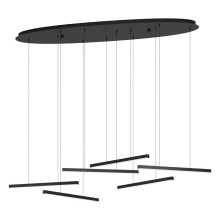 Eglo 39915A - 6 LT LED Pendant w/ Black Finish & Black light Bars